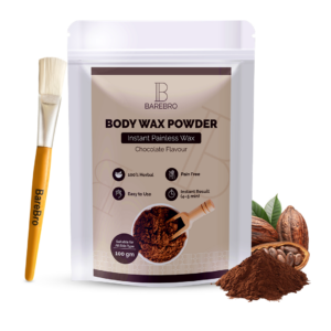 BareBro Chocolate Hair Removal Wax Powder for Women & Men | Painless Body Wax Powder for Arms, Legs & Underarms | 100g