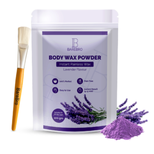 BareBro Lavender Hair Removal Wax Powder for Women & Men | Painless Body Wax Powder for Arms, Legs & Underarms | 100g