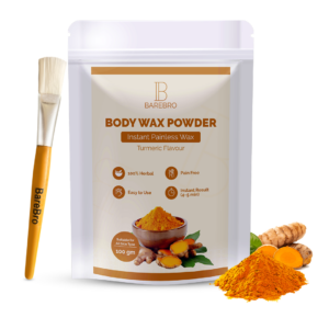 BareBro Turmeric Hair Removal Wax Powder for Women & Men | Painless Body Wax Powder for Arms, Legs & Underarms | 100g